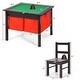 preview thumbnail 13 of 18, Gymax 2-in-1 Kids Activity Table & 2 Chairs Set w/Storage Building - See Details