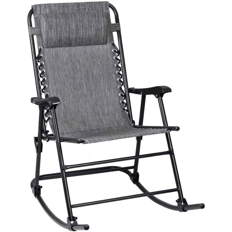 Homall Patio Rocking Chair Zero Gravity Chair Outdoor Folding Recliner Foldable Lounge Chair Outdoor Pool Chair