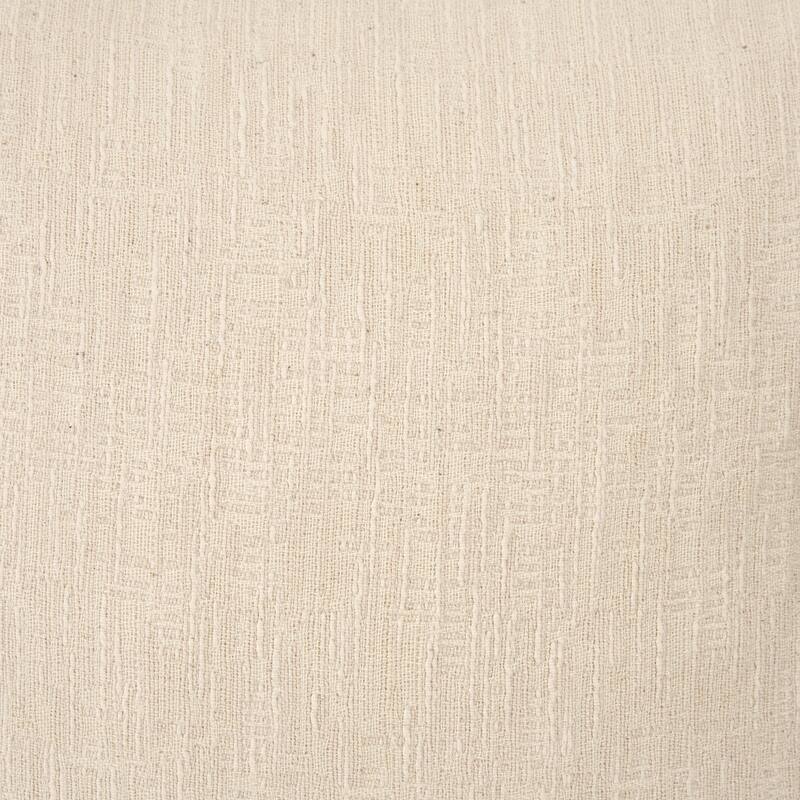 Jenner Cream Cotton-Linen Blend Decorative Square Pillow Cover