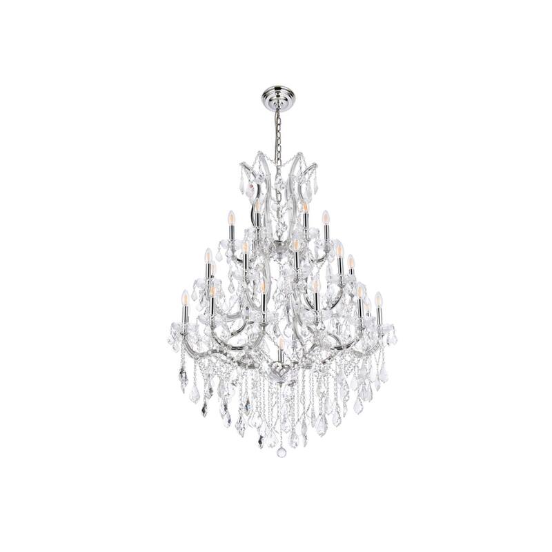 Fleur Illumination Collection Chandelier D:38in H:52in Lt:28 Chrome Finish