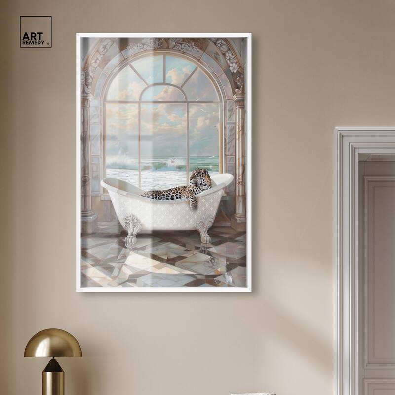 Jaguar Arch Bathroom Glam Shadowbox by Art Remedy