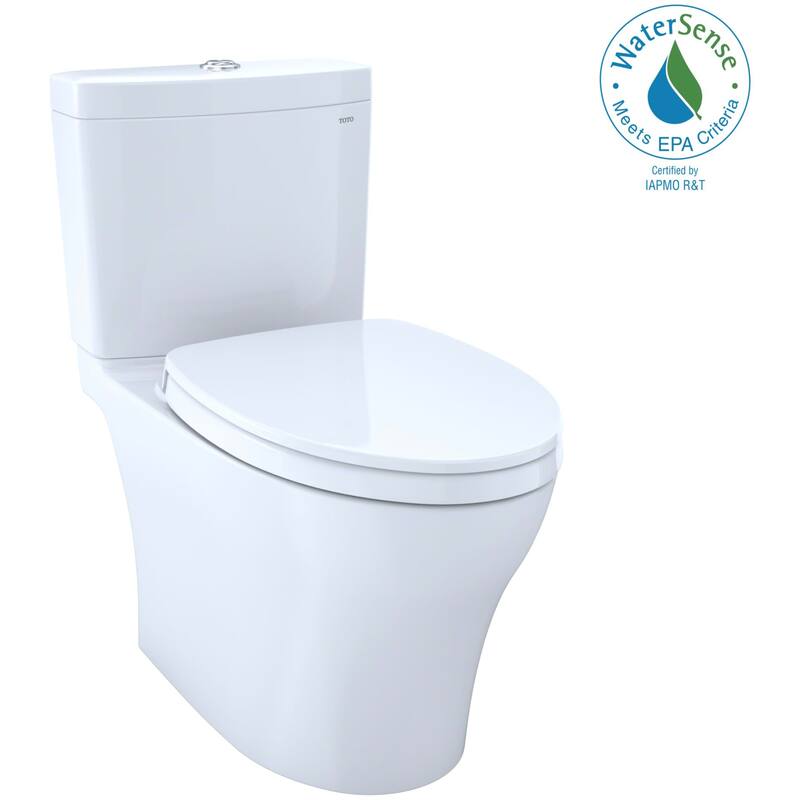 Toto MS446124CEMFGN#01 Aquia IV 0.9 / 1.28 GPF Dual Flush Two Piece Elongated Chair Height Toilet