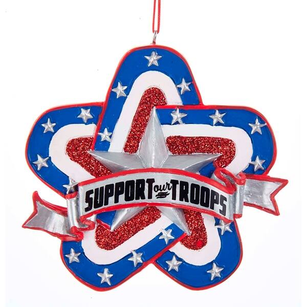 Shop Kurt Adler Support Our Troops Red White And Blue Stars