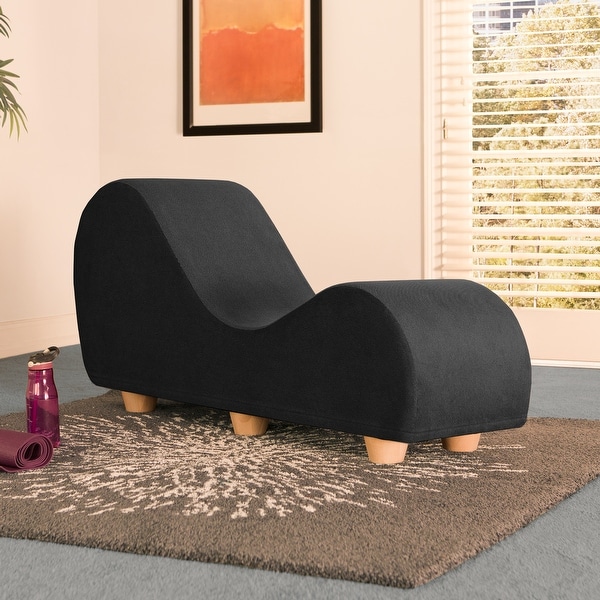 Avana Yoga Chaise Lounge Chair W/ Maple Wood Feet - Overstock - 32751041