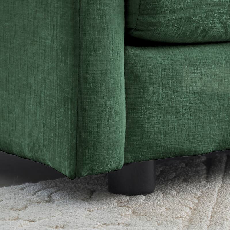 Modular Large U-Shape Sectional Sofa, Double Extra Ottomans, Comfort Chenille Upholstered Couch with Reversible Chaise