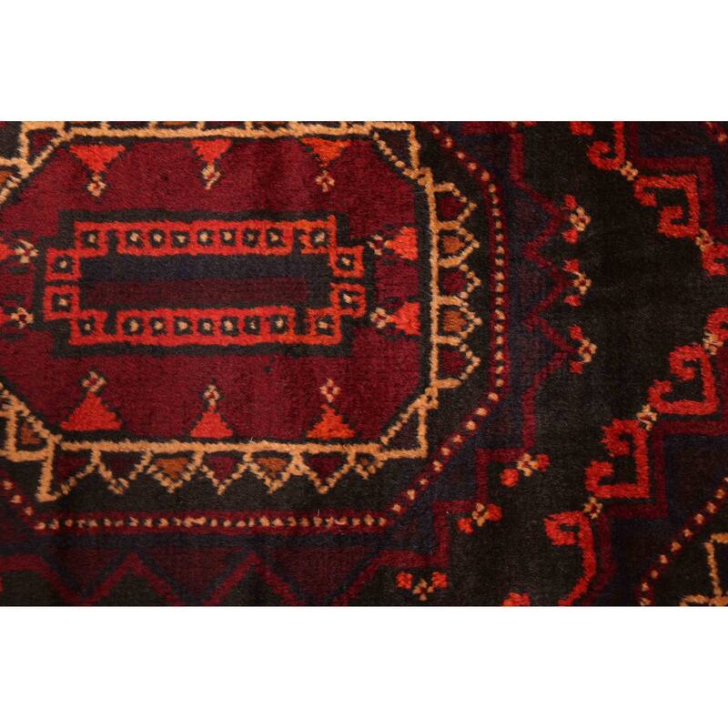 ECARPETGALLERY Hand-knotted Teimani Black, Red Wool Rug - 3'7 x 5'9