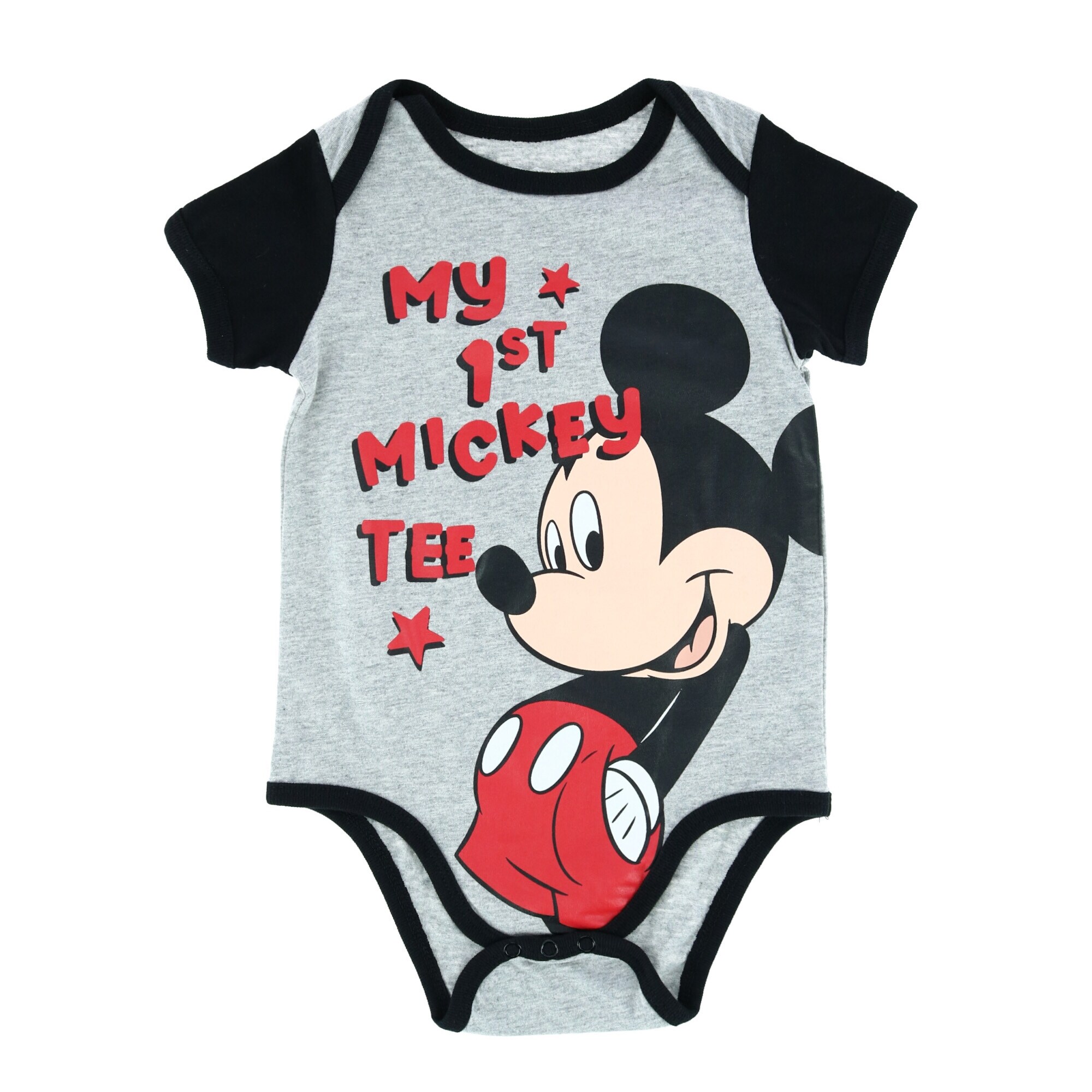 Jerry Leigh Infant My First Mickey Mouse Short Sleeve Onesie Grey Overstock 33156688