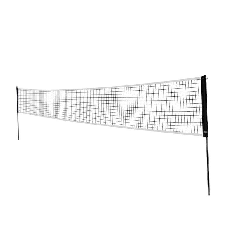 Portable Badminton Net Set with Rackets, Poles & Shuttlecocks