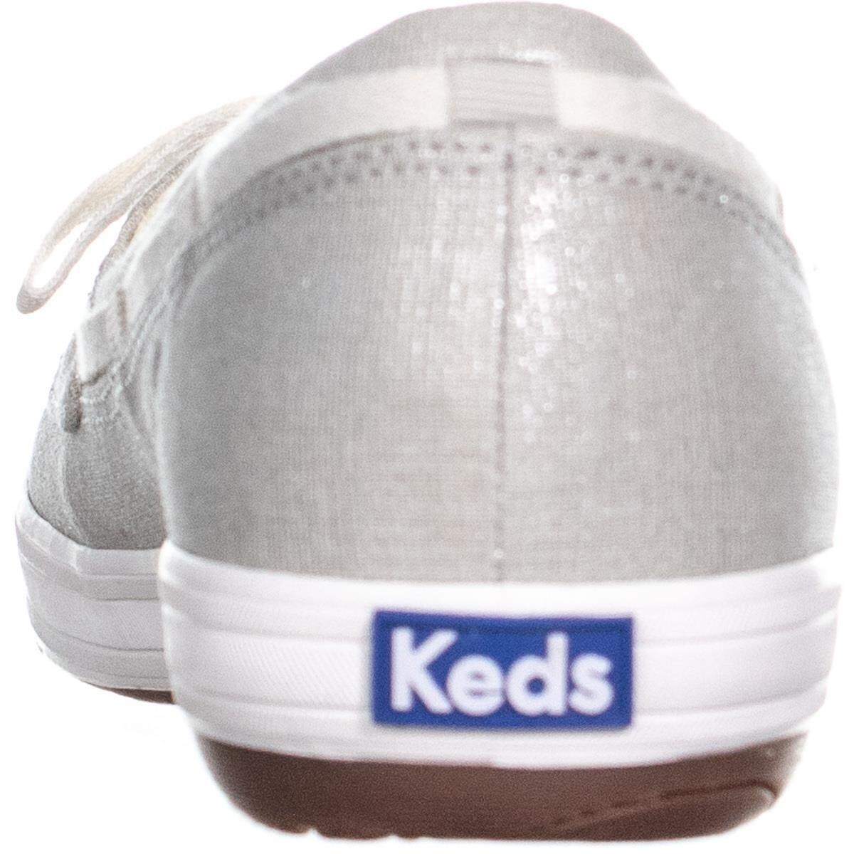 keds boat shoes silver