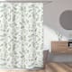 Floral Leaf Collection Bathroom Fabric Bath Shower Curtain - Green and ...