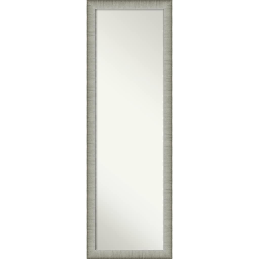 Non-Beveled Full Length On The Door Mirror - Elegant Brushed Frame