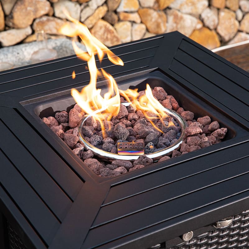 COSIEST 40,000 BTU Outdoor 28-inch Square Metal Fire Table