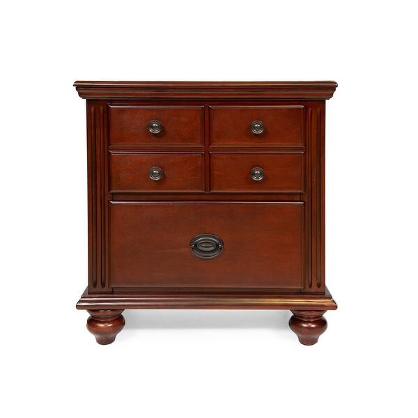 Shop Black Friday Deals On Furniture Of America Sibu European Cherry Solid Wood Nightstand Overstock 20460867