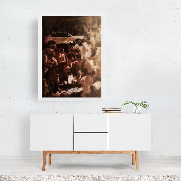 Wall Street New York Animals Bull Car Framed Wall Art Print Overstock 31899127