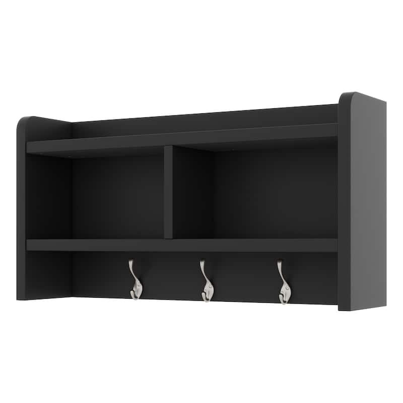 4-in-1 Detachable Coat Rack with Storage Drawers,7 Hooks and Cabinet