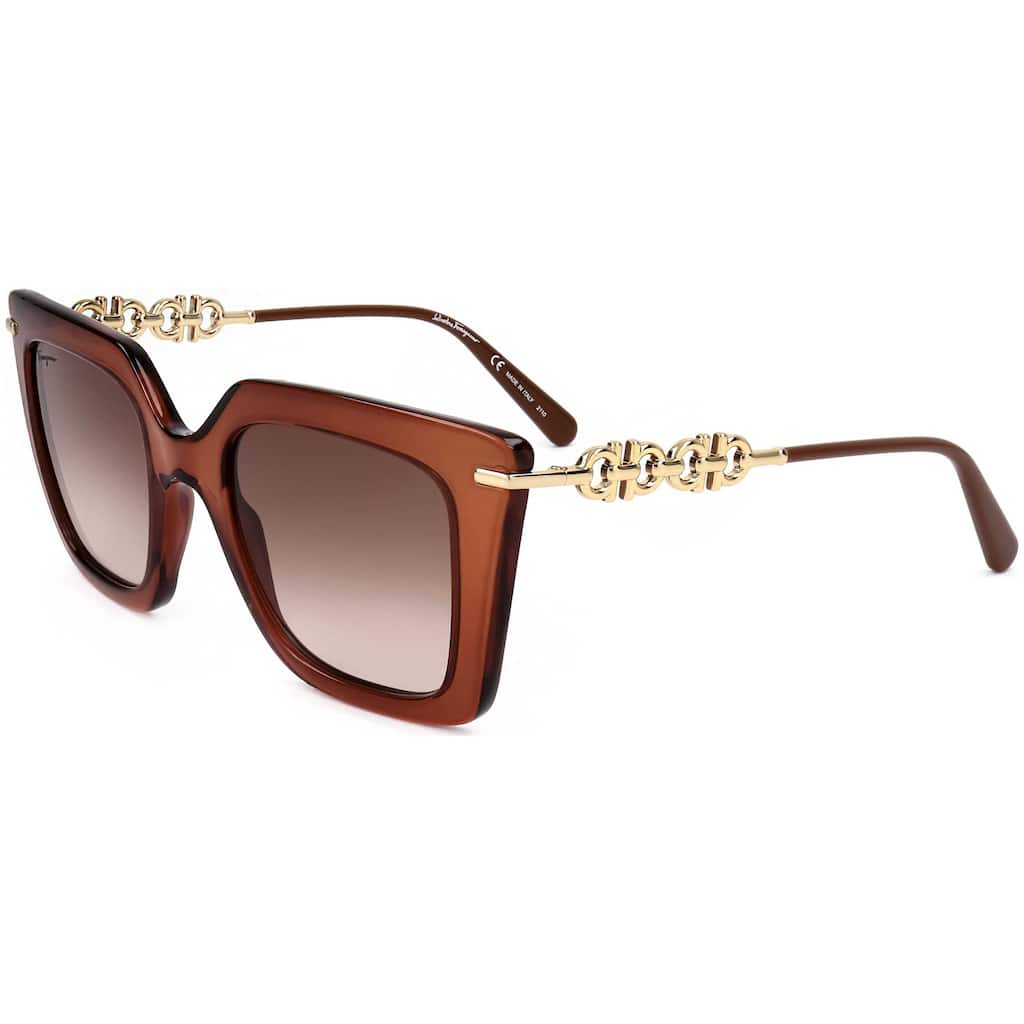 Ferragamo Women's Fashion 51mm Transparent Brown Sunglasses SF1041S-232-51