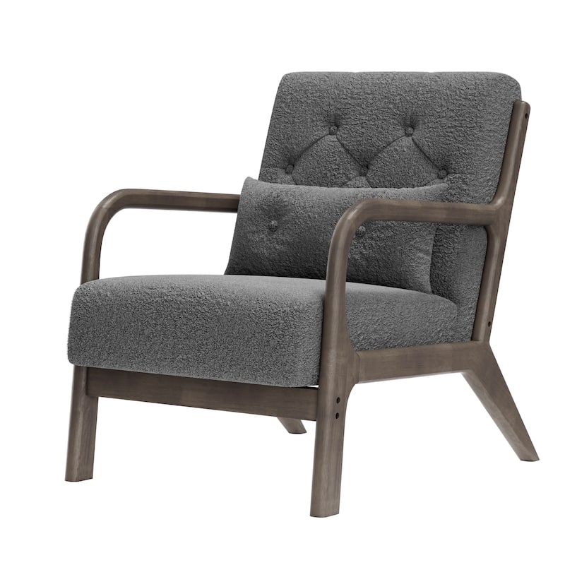 Corvus Zelda Lounge Accent Chair with Arms - Grey