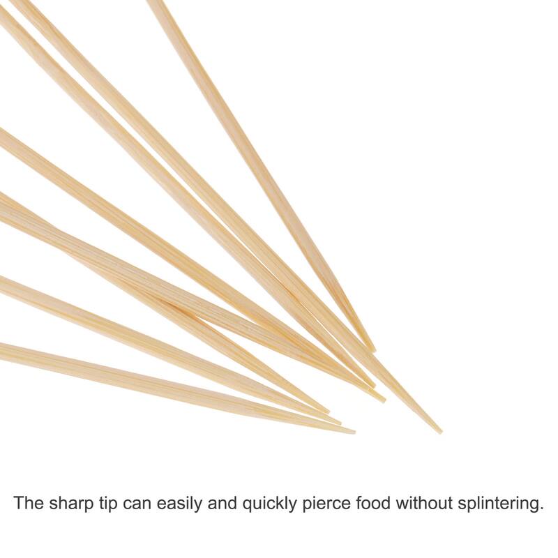 Bamboo Cocktail Toothpicks Heart Drink Fruit Picks Cocktail Skewers 100Pcs - Blue - 4.72"