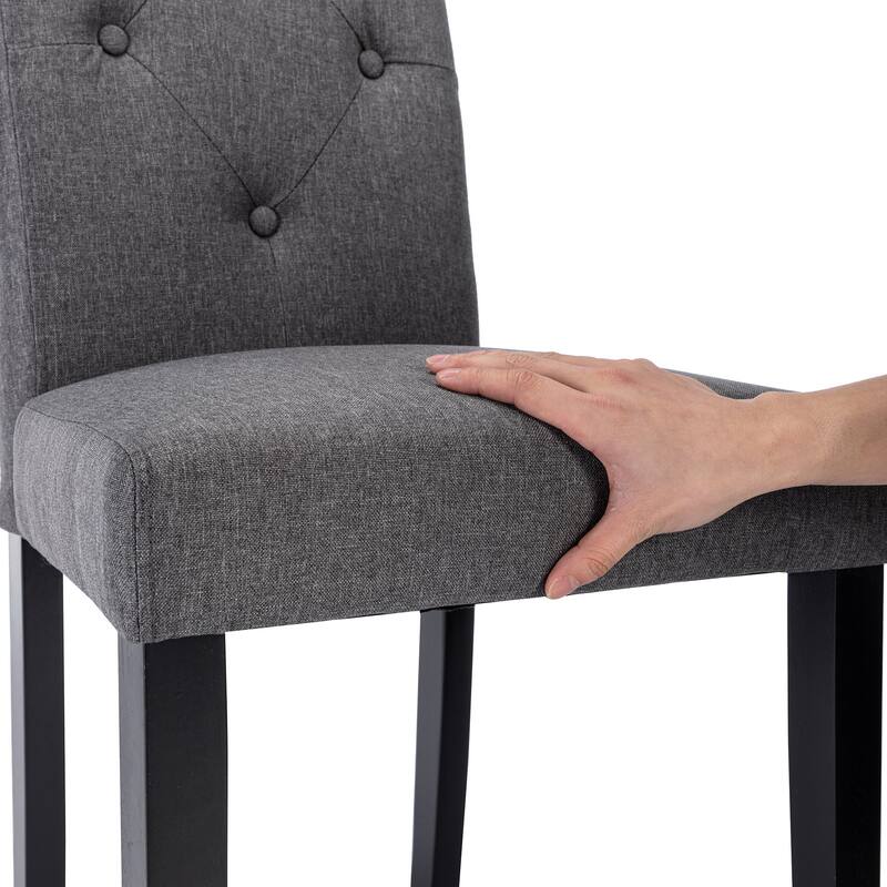 Javlergo Upholstered Dining Chairs Set of 2, Fabric or Faux Leather Dining Room Chair with Metal Legs