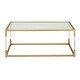 preview thumbnail 12 of 14, Gold Metal Living Room Coffee Table with Clear Glass Top and Acrylic Legs