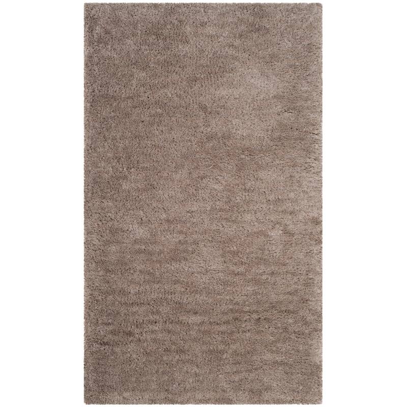 SAFAVIEH Handmade Sheep Shag Dochia Solid Polyester Rug