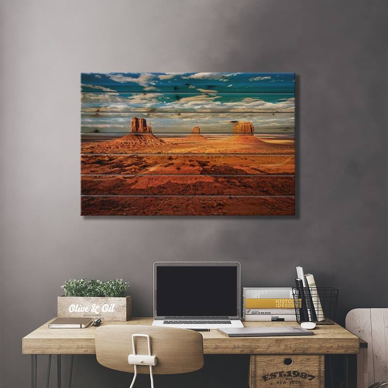 Monument Valley I Print On Wood by Philippe Hugonnard - Multi-Color