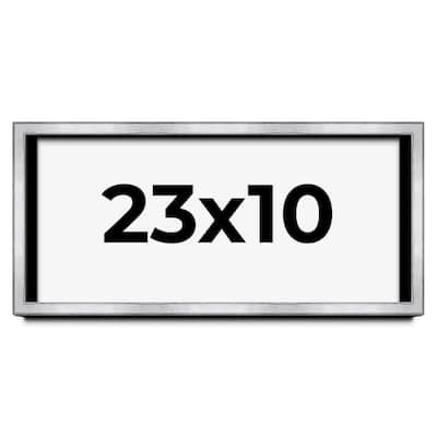 23x10 Shadow Box Frame Silver | 1.375 Inches Deep Real Wood