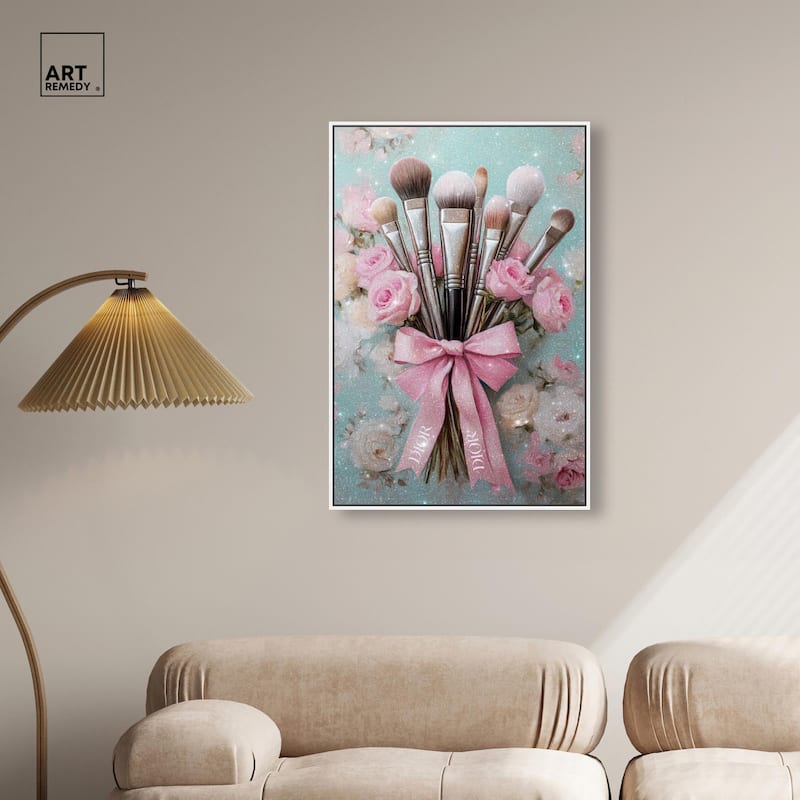 Bouquet of Make Up Brushes Canvas by Art Remedy