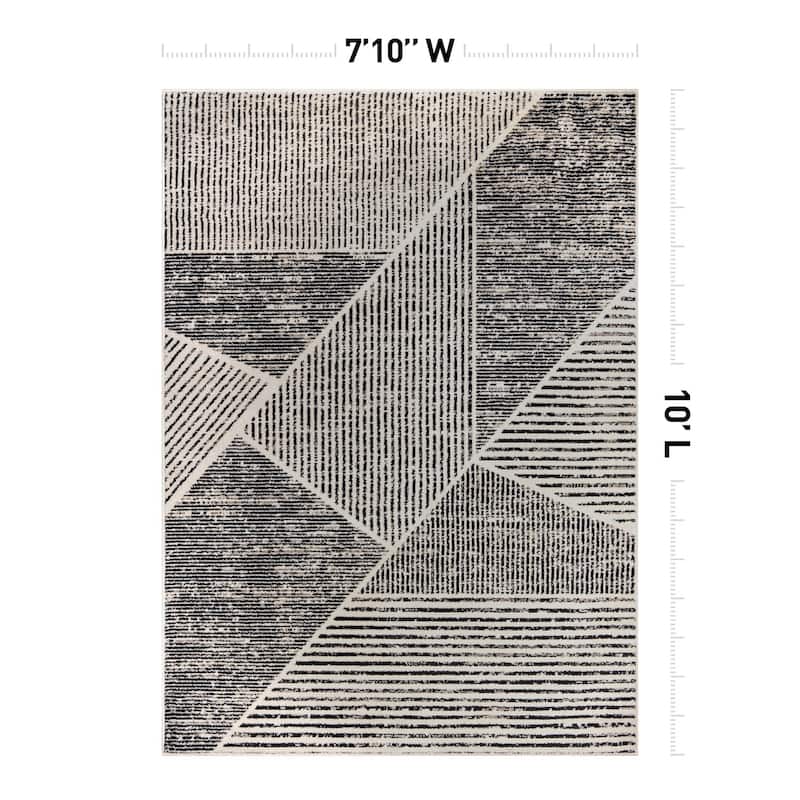 Contemporary Distressed Geometric Stylish Area Rug for Any Room