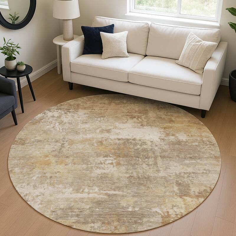 Machine Washable Indoor/ Outdoor Casual Ombre Chantille Rug