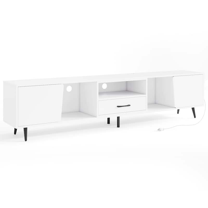 Gymax 79'' TV Stand for TVs up to 90 Inches Entertainment Center w/ AC