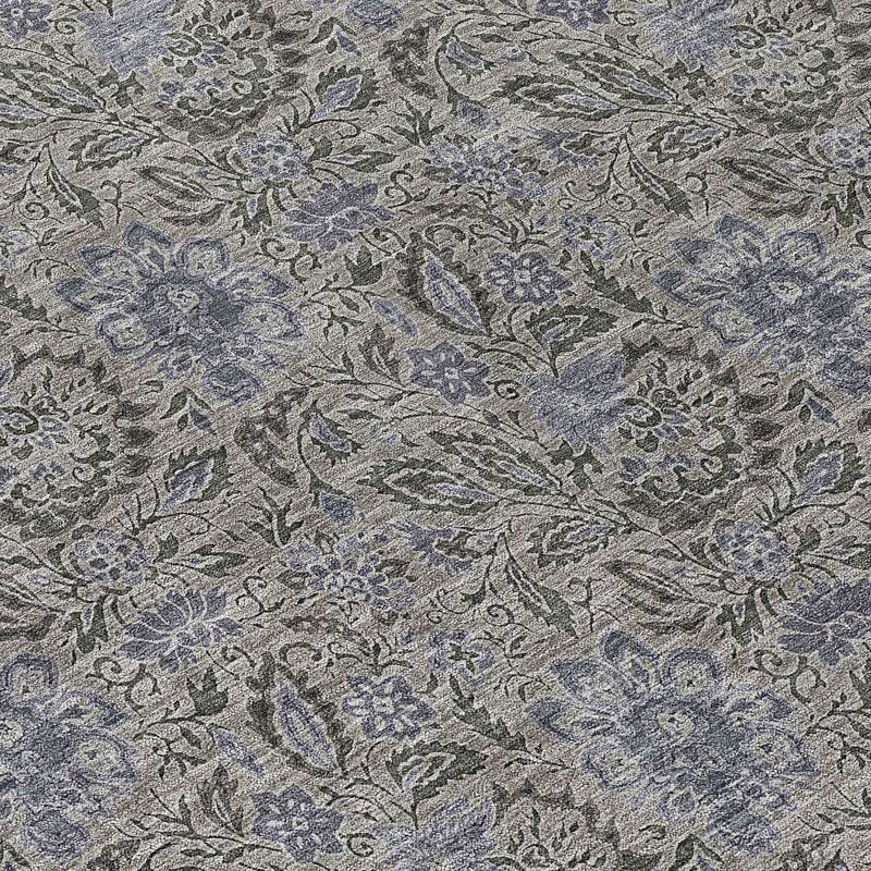 Machine Washable Indoor/ Outdoor Chantille Casual Floral Rug