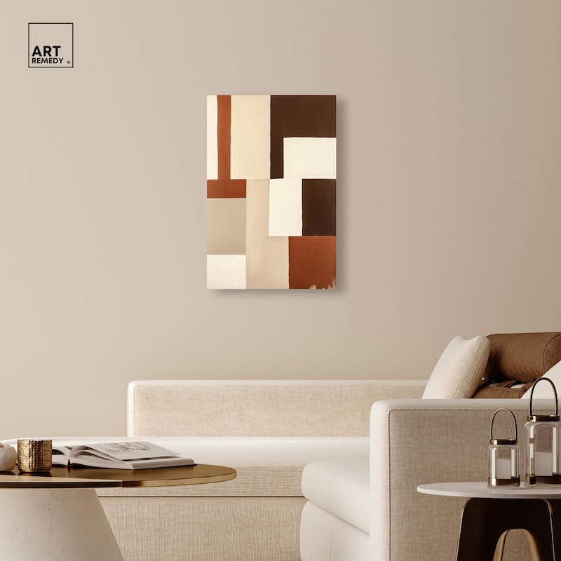 Tonal Grid I Canvas by Art Remedy, Gallery Wrapped