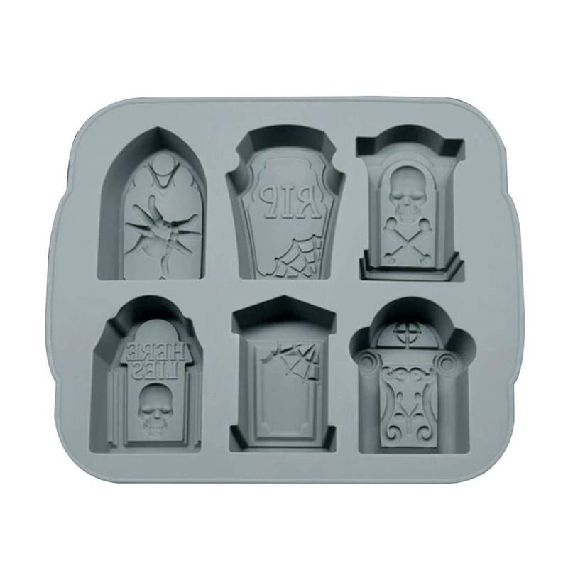 Spooky Halloween Ice Tray Molds - Tombstones & Skulls - Tombstone