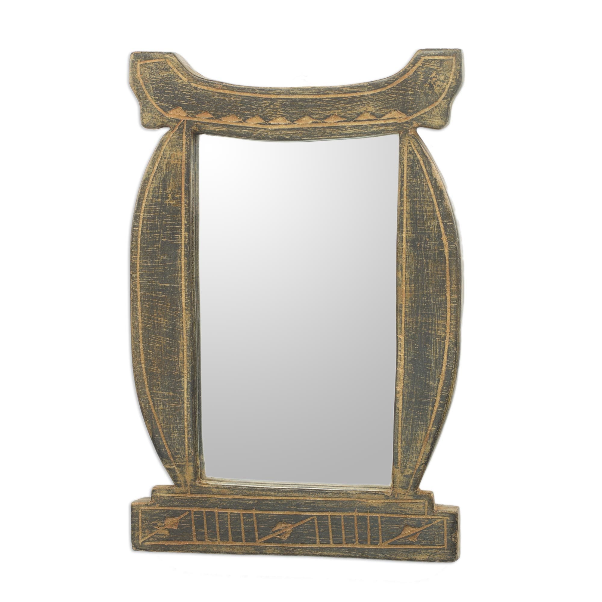 Novica Handmade Odo Hemaa Queen Wood Wall Mirror