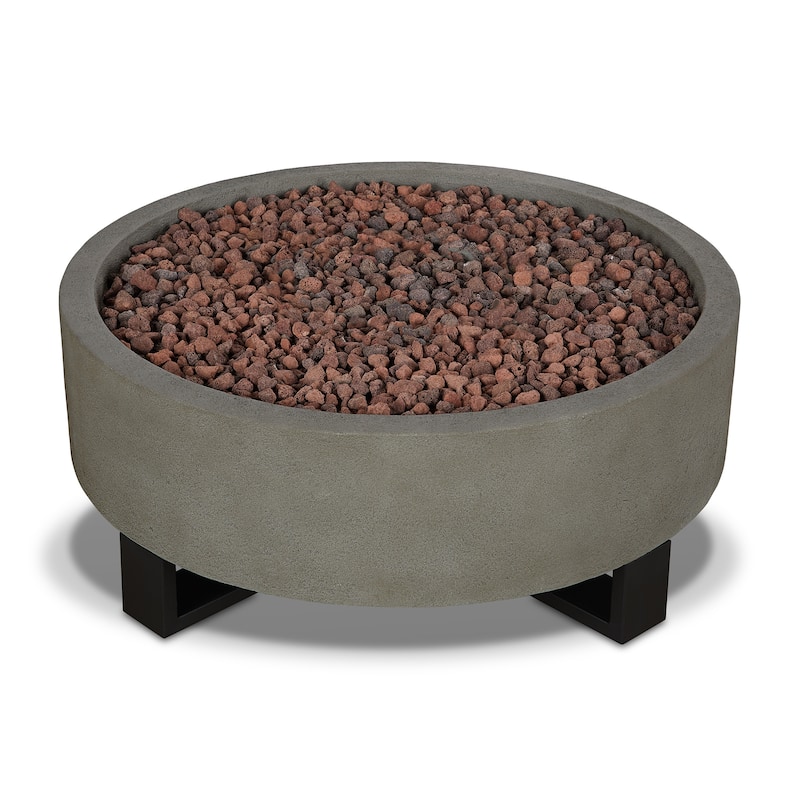 Idledale 40" LP Fire Bowl in Glacier Gray by Real Flame