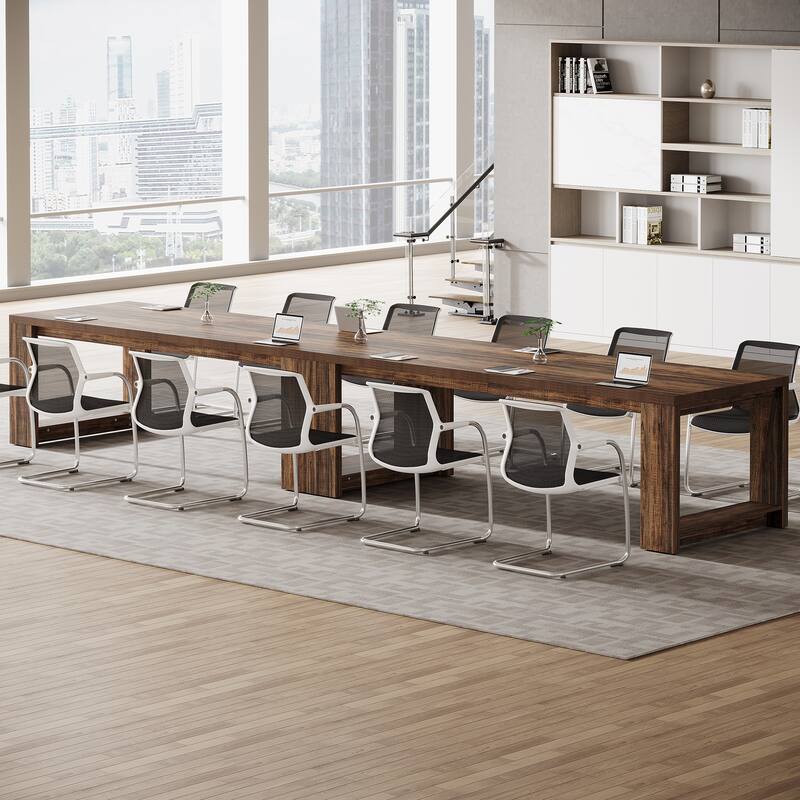 7 ft Conference Table for 6 to 8 People - 86.6" L x 27.6" W x 29.5" H