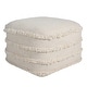 preview thumbnail 28 of 34, Solid Textured Stripe Pouf Ottoman Beige