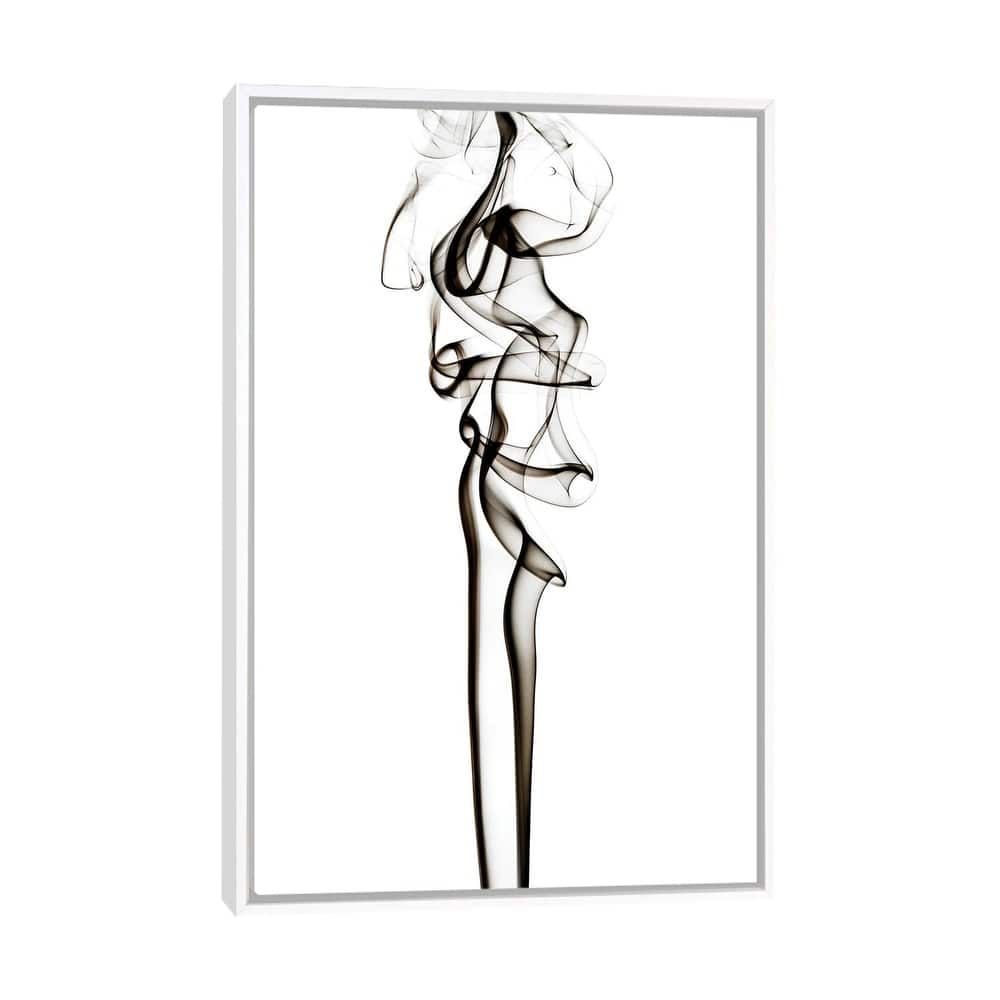 iCanvas "Abstract Black Smoke - Sensual" by Philippe Hugonnard Framed Canvas Print