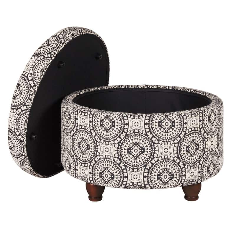 HomePop Round Storage Ottoman