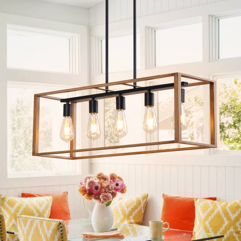 Kitchen Island Chandelier Dining Room Light Fixtures Over Table - 5-Light
