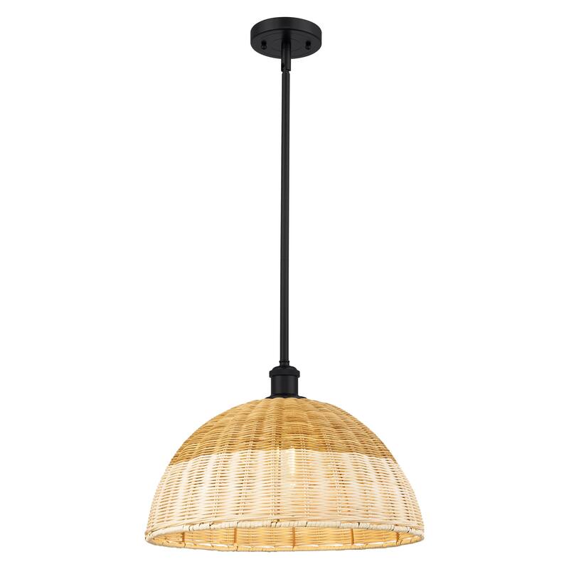 Innovations Lighting Endless Possibilities Ballston - Bristol Natural II - 1 Light 16" Stem Hung Mini Pendant - Matte Black