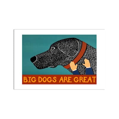 Big Dogs are Great Black Fine Art by Stephen Huneck - Multi