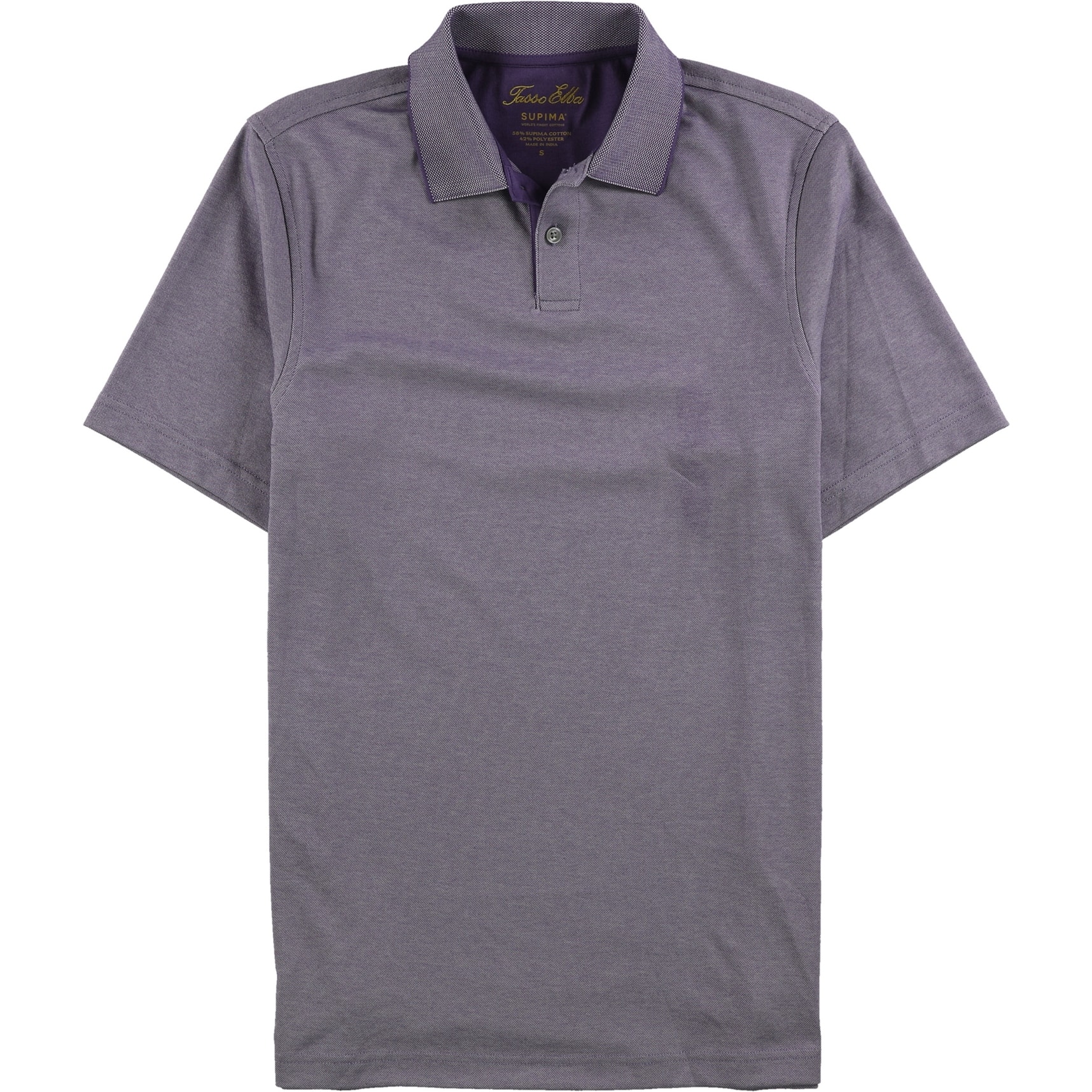 Tasso Elba Men's 3-button placket; spread collar Supima Polo shirt Tasso Elba Men's 3-button placket; spread collar Supima Polo shirt