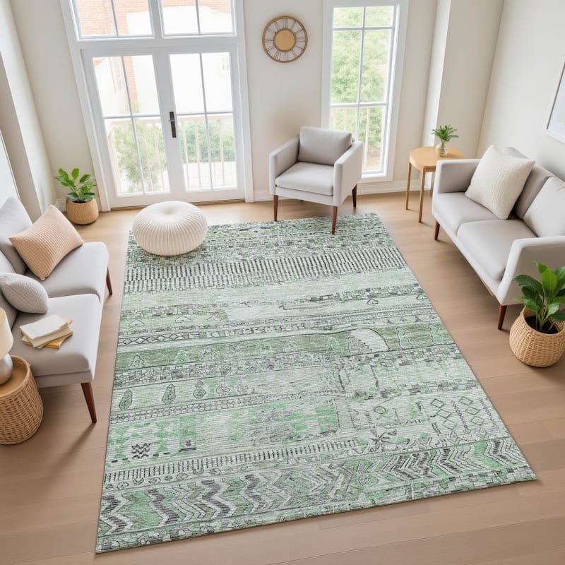 Premium Washable Super Soft Modern Global Mayfield Rug