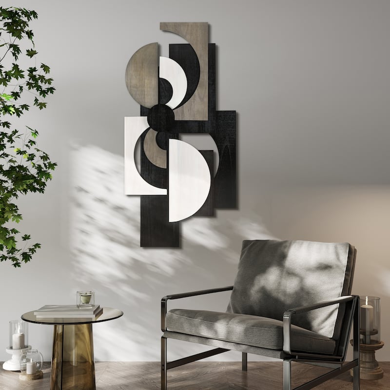 "Luminous Whisper,Dusk" Hand Made & Hand Finished Dimensional Solid Paulownia Wood Abstracts Wall Art