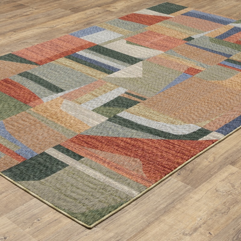Tobias Modern Color Block Multi-colored Area Rug