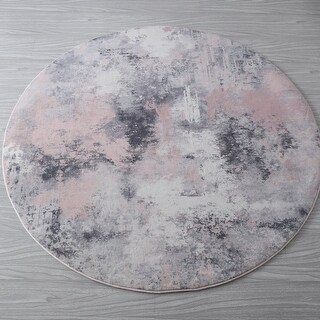 Retro Shag Collection Mixed Color Abstract Area Rug - Bed Bath & Beyond ...