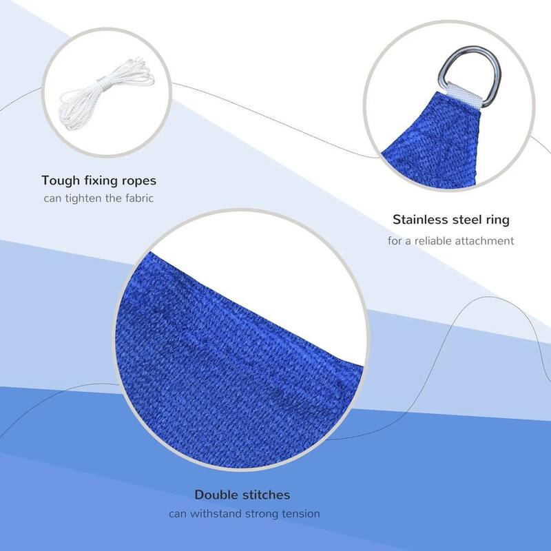 16'x20' Sun Shade Sail Canopy Outdoor Shade Sail Cloth for Patio Yard