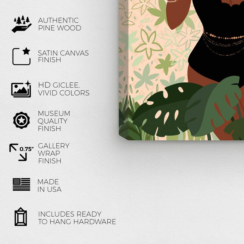 Wynwood Studio Fashion and Glam After Spa Cocktail Green and Cream White Tropical Wall Art Canvas Print